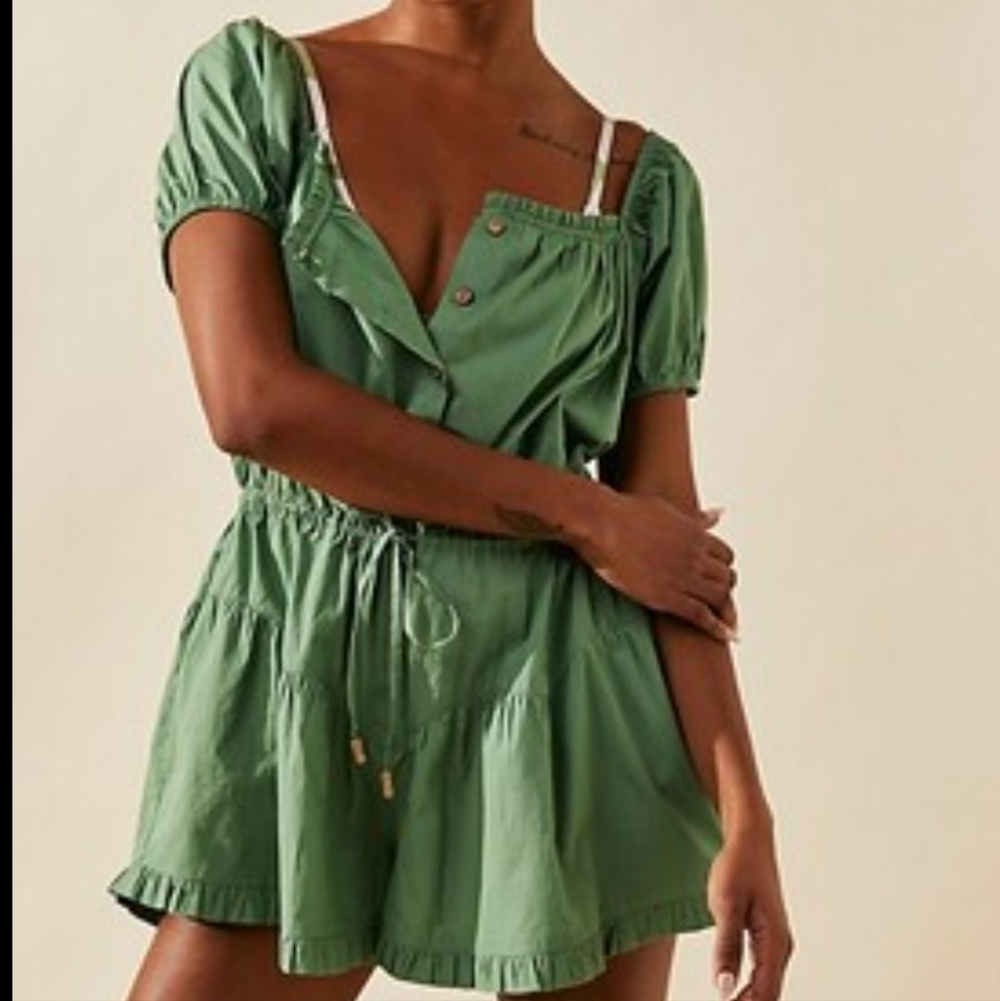 Free People A Sight For Sore Eyes Cotton Romper